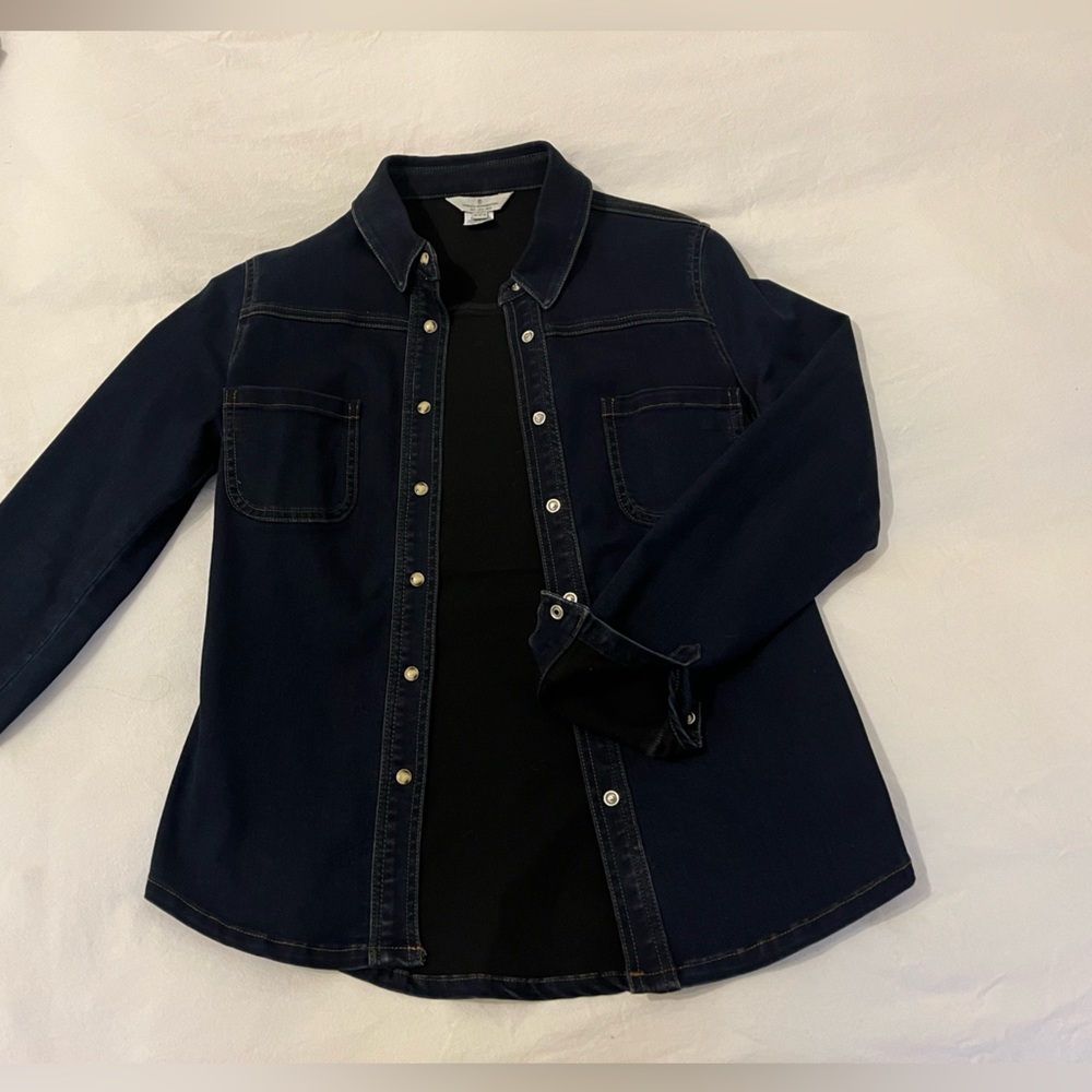 French Connection Stretch Denim Fitted Shirt